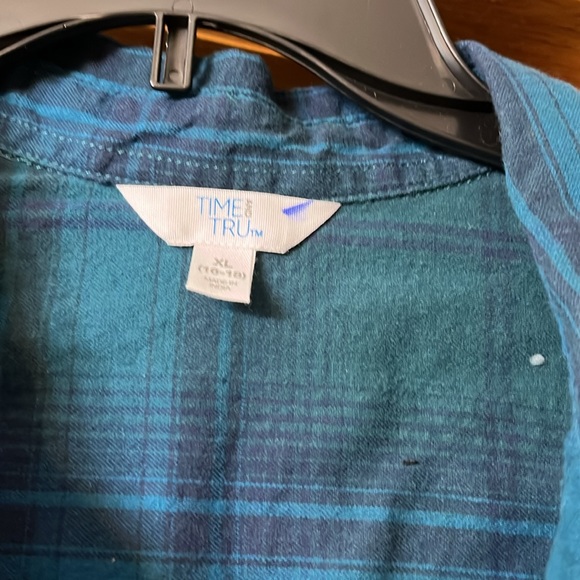 Super Cute Time N Tru Button Down Shirt Size Lg - Picture 2 of 6